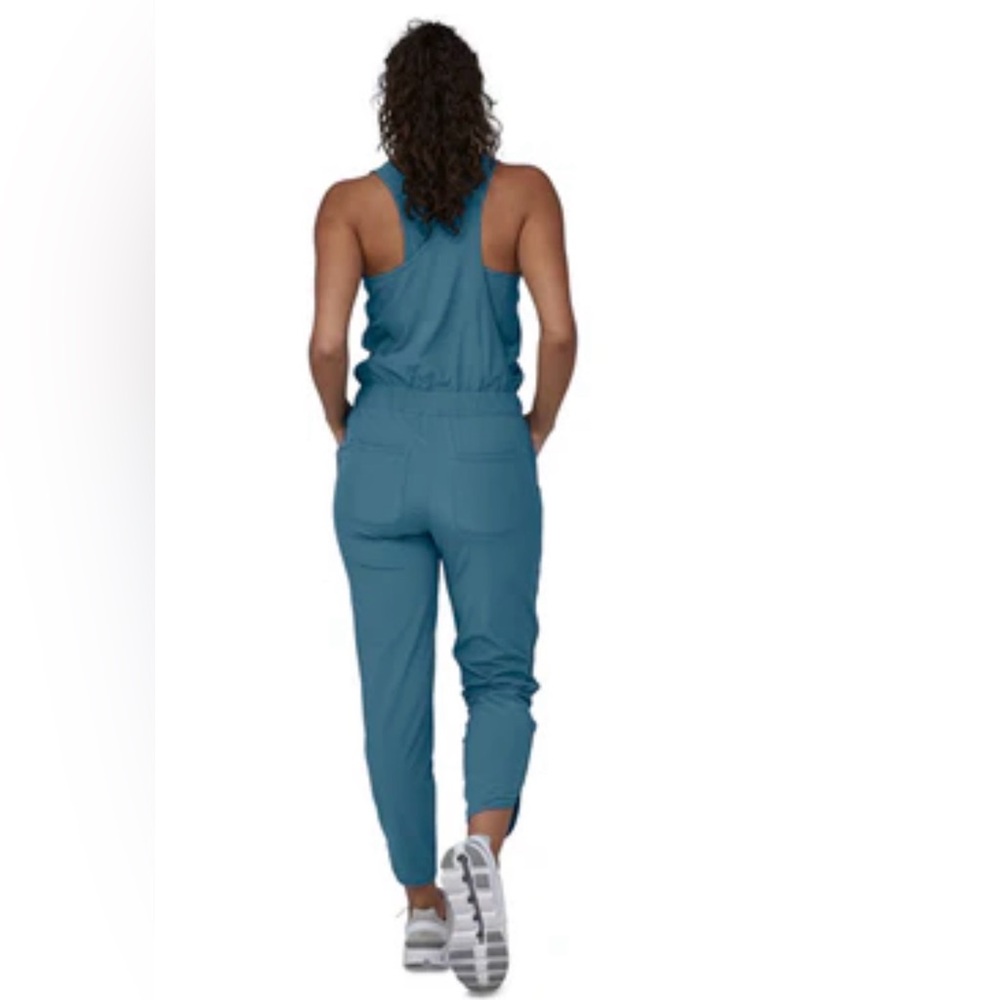 Patagonia Fleethwith Romper Cross Over Back Wavy Blue Women’s Medium  56995